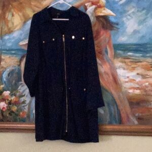 Women’s Navy Dress with Gold Accents